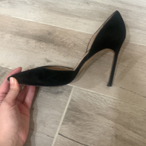 Manolo Blahnik black suede D’Orsay pump heels SZ 37 - Picture 4 of 8